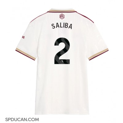 Zenski Nogometni Dres Arsenal William Saliba #2 Rezervni 2025-26 Kratak Rukav Zenski Nogometni Dres Arsenal William Saliba #2 Rezervni 2025-26 Kratak Rukav